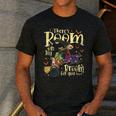 There's Room On My Broom For You Too Teacher Halloween Men's Casual T-Shirt Dark Grey