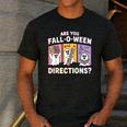 Retro Are You Fall O Ween Directions Teacher Halloween Ghost Men's Casual T-Shirt Dark Grey