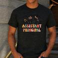 Retro Floral Assistant Principal Shirt For Teachers Day Men's Casual T-Shirt Dark Grey