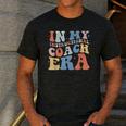 Retro Groovy In My Instructional Coach Era Teacher Men's Casual T-Shirt Dark Grey