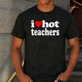 Retro I Love Hot Teachers Vintage I Heart Hot Teacher Men Women Girls Kids Men's Casual T-Shirt Dark Grey