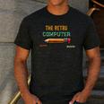 Retro Old-School Computer Pencil Tech Teacher Men's Casual T-Shirt Dark Grey