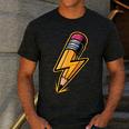 Retro Pencil Pencil Back To School Teacher Student Men's Casual T-Shirt Dark Grey Retro Pencil Pencil Back To School Teacher Student Men's Casual T-Shirt Dark Grey