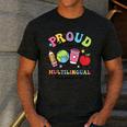 Retro Proud To Teach Multilingual Learners English Teacher Men's Casual T-Shirt Dark Grey Retro Proud To Teach Multilingual Learners English Teacher Men's Casual T-Shirt Dark Grey