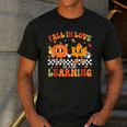 Retro Pumpkin Fall In Love With Learning Autumn Teacher Men's Casual T-Shirt Dark Grey