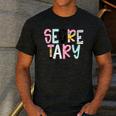 Retro Secretary Back To School Teacher Appreciation Men's Casual T-Shirt Dark Grey Retro Secretary Back To School Teacher Appreciation Men's Casual T-Shirt Dark Grey