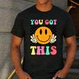 You Got This Retro Smile Motivational Testing Day Teacher Men's Casual T-Shirt Dark Grey