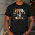 Retro Solve The Problem 67 Meme Joke Math Teacher Men's Casual T-Shirt Dark Grey Retro Solve The Problem 67 Meme Joke Math Teacher Men's Casual T-Shirt Dark Grey