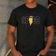 Retro SPED Teacher Pencil Lightning Bolt Back To School Men's Casual T-Shirt Dark Grey