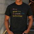 Retro Technology Teacher Shirt Tech Teacher Men's Casual T-Shirt Dark Grey