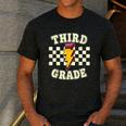 Retro Third Grade Teacher Lightning Bolt Pencil Teacher Kids Men's Casual T-Shirt Dark Grey Retro Third Grade Teacher Lightning Bolt Pencil Teacher Kids Men's Casual T-Shirt Dark Grey