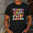 Retro Welcome Back To School Teacher Appreciation Boys Girls Men's Casual T-Shirt Dark Grey