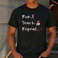 Run Teach Repeat Teacher Running Saying Slogan Runner Men's Casual T-Shirt Dark Grey Run Teach Repeat Teacher Running Saying Slogan Runner Men's Casual T-Shirt Dark Grey