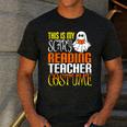 This Is My Scary Reading Teacher Costume Halloween School Men's Casual T-Shirt Dark Grey