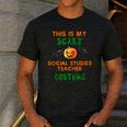 My Scary Social Studies Teacher Costume Halloween Men Women Men's Casual T-Shirt Dark Grey