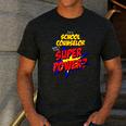 School Counselor Teacher Superhero Superpower Comic Book Men's Casual T-Shirt Dark Grey School Counselor Teacher Superhero Superpower Comic Book Men's Casual T-Shirt Dark Grey