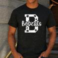 School Spirit Mascot Bobcats Back To School Teacher Student Men's Casual T-Shirt Dark Grey