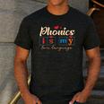 Science Of Reading Teacher Phonics Is My Love Language Men's Casual T-Shirt Dark Grey