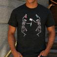 Science Teacher Dancing Skeleton Halloween Chemist Scientist Men's Casual T-Shirt Dark Grey Science Teacher Dancing Skeleton Halloween Chemist Scientist Men's Casual T-Shirt Dark Grey