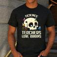 Science Teachers Love Brains Teachers Halloween Men's Casual T-Shirt Dark Grey