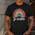 Sé Amable Spanish Bilingual Teacher Be Kind Boho Rainbow Men's Casual T-Shirt Dark Grey Sé Amable Spanish Bilingual Teacher Be Kind Boho Rainbow Men's Casual T-Shirt Dark Grey