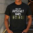 These Are Times Difficult Music Teacher Band Men Women Men's Casual T-Shirt Dark Grey