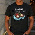 Sea Otter Book Reading Shirt For Bookworm Teachers Men's Casual T-Shirt Dark Grey Sea Otter Book Reading Shirt For Bookworm Teachers Men's Casual T-Shirt Dark Grey