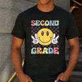 Second Grade Teachers Boys Girls Smile Face 2nd Grade Team Men's Casual T-Shirt Dark Grey