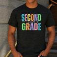 Second Grade Team Heart Teacher Student Back To School Girls Men's Casual T-Shirt Dark Grey