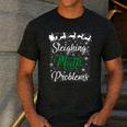 Sleighing Math Problem Xmas In Math Teacher Christmas Men Women Men's Casual T-Shirt Dark Grey