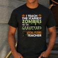 Social Studies Teacher Teach Scariest Zombies On Graveyard For Men Women Men's Casual T-Shirt Dark Grey Social Studies Teacher Teach Scariest Zombies On Graveyard For Men Women Men's Casual T-Shirt Dark Grey