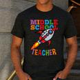 Space Middle School Teacher Back To School Men Women Kids Men's Casual T-Shirt Dark Grey