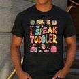 I Speak Toddler Teacher Pre-K Frist Day Back To School Men's Casual T-Shirt Dark Grey