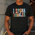 I Speak Toddler Teacher Pre School Back To School First Day Men's Casual T-Shirt Dark Grey I Speak Toddler Teacher Pre School Back To School First Day Men's Casual T-Shirt Dark Grey
