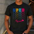SPED Squad Proud Special Education Para Teacher Colorful Men's Casual T-Shirt Dark Grey SPED Squad Proud Special Education Para Teacher Colorful Men's Casual T-Shirt Dark Grey