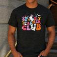 Spooky Teacher Club Halloween Men's Casual T-Shirt Dark Grey