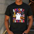 Spooky Teacher Ghost Pencil Teach Halloween Teacher Men's Casual T-Shirt Dark Grey Spooky Teacher Ghost Pencil Teach Halloween Teacher Men's Casual T-Shirt Dark Grey