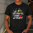 My Students Stole My Heart School Teacher Christmas Men Women Kids Men's Casual T-Shirt Dark Grey