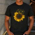 Sunflower Puzzle Pieces Autism Awareness For Mom Teacher For Women Men's Casual T-Shirt Dark Grey