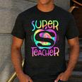 Super Teacher Back To School Apple Tie Dye First Day Men's Casual T-Shirt Dark Grey Super Teacher Back To School Apple Tie Dye First Day Men's Casual T-Shirt Dark Grey