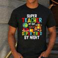 Super Teacher By Day Super Tired By Night Men's Casual T-Shirt Dark Grey Super Teacher By Day Super Tired By Night Men's Casual T-Shirt Dark Grey