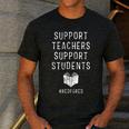 Support Teachers Support Students Red For Ed T-Shirt Men's Casual T-Shirt Dark Grey Support Teachers Support Students Red For Ed T-Shirt Men's Casual T-Shirt Dark Grey