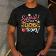 Surprise I'm Your Teacher Today Men's Casual T-Shirt Dark Grey Surprise I'm Your Teacher Today Men's Casual T-Shirt Dark Grey