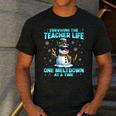Surviving The Teacher Life Pjs Pajamas Christmas Xmas Teache Men's Casual T-Shirt Dark Grey