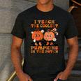 I Teach The Coolest Pumpkins In The Patch Teacher Halloween Men's Casual T-Shirt Dark Grey I Teach The Coolest Pumpkins In The Patch Teacher Halloween Men's Casual T-Shirt Dark Grey