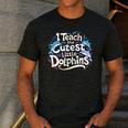 I Teach The Cutest Little Dolphins Cute Animal Teacher Men's Casual T-Shirt Dark Grey I Teach The Cutest Little Dolphins Cute Animal Teacher Men's Casual T-Shirt Dark Grey