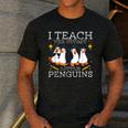 I Teach The Cutest Little Penguins Cute School Teacher Tee Men's Casual T-Shirt Dark Grey