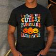 I Teach The Cutest Pumpkins In The Patch Teacher Men's Casual T-Shirt Dark Grey