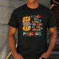 I Teach The Cutest Pumpkins Preschool Teacher Halloween Men's Casual T-Shirt Dark Grey