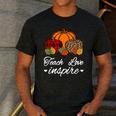 Teach Love Inspire Autumn Fall Plaid Leopard Pumpkin Teacher For Men Women Kids Men's Casual T-Shirt Dark Grey Teach Love Inspire Autumn Fall Plaid Leopard Pumpkin Teacher For Men Women Kids Men's Casual T-Shirt Dark Grey